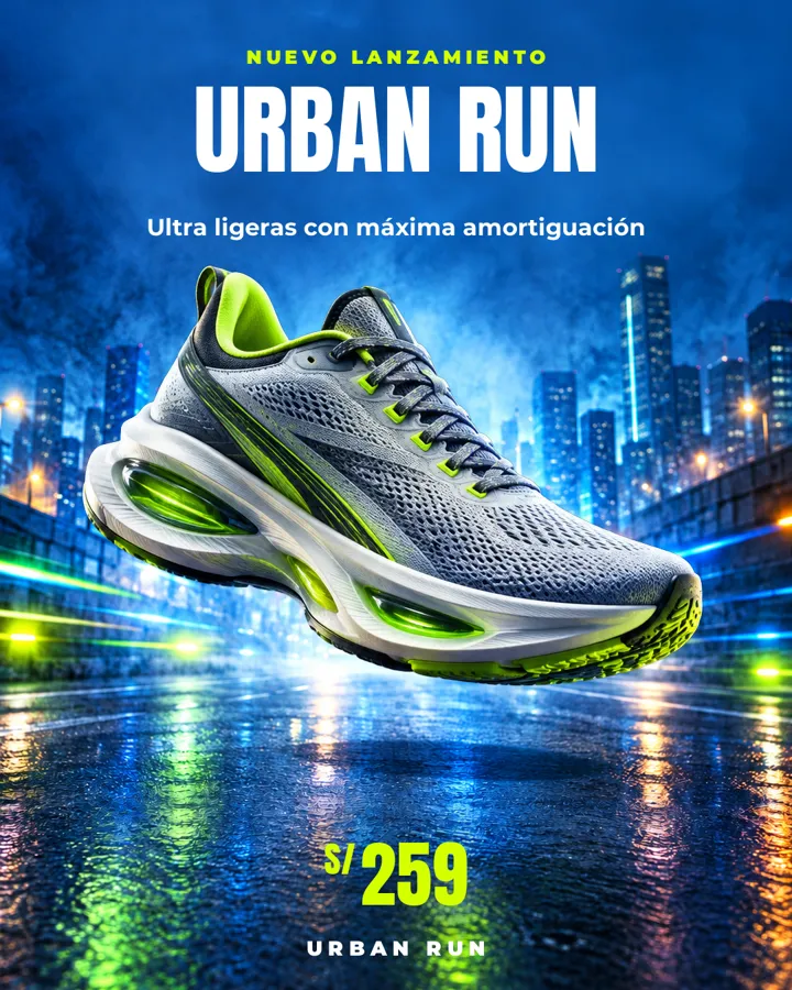 Volante generado con IA para zapatillas